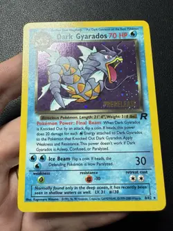 Dark Gyarados (Prerelease) 8/82 Holo Bleed Promo 1999-2000 Pokemon Card Creased - Image 3