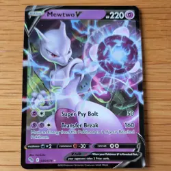 MEWTWO V 030/078 POKEMON CARD (POKEMON GO SET) HALF ART HOLO - Image 2
