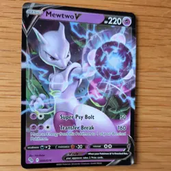 MEWTWO V 030/078 POKEMON CARD (POKEMON GO SET) HALF ART HOLO - Image 3