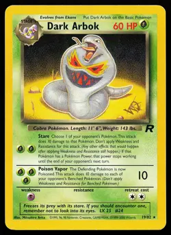 Dark Arbok W Stamped 19/82 Rare WOTC Promo Pokemon Card - Image 1