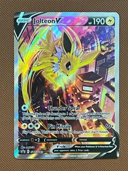 Jolteon V SWSH183 SWSH: Sword & Shield Promo Cards Holo Full Alternative Art - Image 1