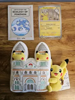 Pokemon x Natural History Museum - Pikachu Jumbo Promo Card and Plush Toy - Image 1