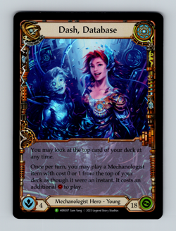 Dash, Database - HER097 - Rainbow Foil - NM - Flesh and Blood: Promo Card - Image 1