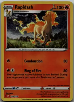 Rapidash foil Classic Collection Trading Card Game Classic 005/034 NM - Image 1