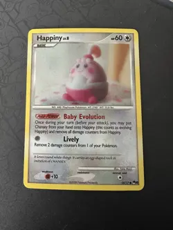 Happiny 14/17 Pop Series 8 Holo Rare Pokemon TCG Card MP - Image 1