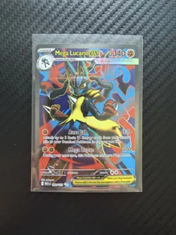 ME01: Mega Evolution Mega Lucario ex #160/132 Ultra Rare Pokemon Card - Image 1