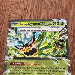 Pokemon TCG Twilight Masquerade Teal Mask Ogerpon EX 025/167 Double Rare - Image 5