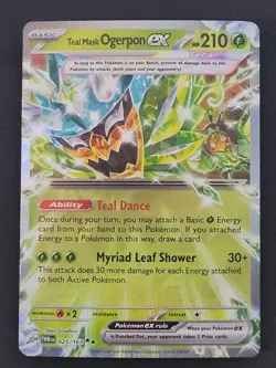 Teal Mask Ogerpon ex 025/167 Double Rare Twilight Masquerade Pokemon TCG - Image 1