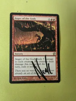 (#162) mtg SIGNED Anger of the Gods - Theros Played - Image 1
