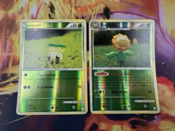 Sunkern 85/123 & Sunflora 31/123 NM Reverse Holo HGSS 2010 Pokemon TCG - Image 1