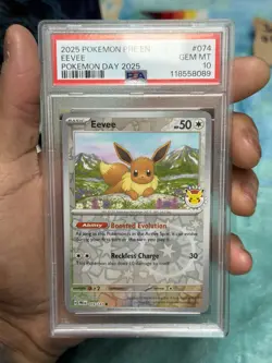 Pokemon TCG Eevee 074/131 Pokemon Day 2025 Promo Stamped PSA 10 FREE SHIPPING!!! - Image 1