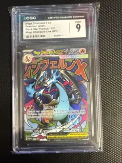 2025 POKEMON JPN MEGA DREAM EX MEGA ATTACK RARE HOLO MEGA CHARIZARD X EX CGC 9 - Image 1