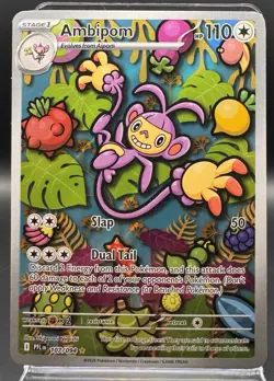 Ambipom 107/094 Illustration Rare Phantasmal Flames Pokemon TCG NM - Image 1