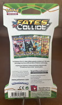 LOT OF FOUR (4) Pokemon XY-Fates Collide Sleeved Booster Packs. Pokemon Sealed! - Image 3