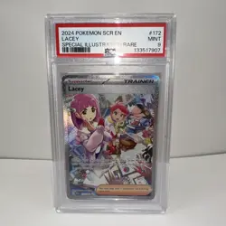 PSA 9 SCR EN Lacey #172 SIR - 2024 Pokemon Sv07: Stellar Crown 172/142 - Image 1