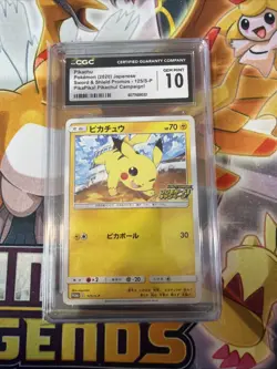 CGC MINT 10 Pikachu 125/S-P Pokemon 2020 Japanese PikaPika Event Campaign Promo - Image 1