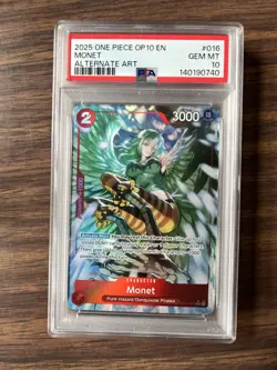 2025 ONE PIECE - Royal Blood #016 - MONET (Super Rare) Alt Art - PSA 10 - Image 1