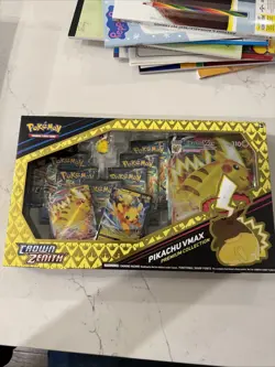 Pokemon TCG Sword & Shield Game Crown Zenith Pikachu VMAX Special Collection Box - Image 1