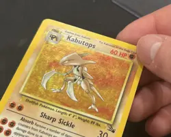 Pokemon TCG Kabutops Holo Rare Card 9/62 Fossil Unlimited 1999 - MP - Image 3