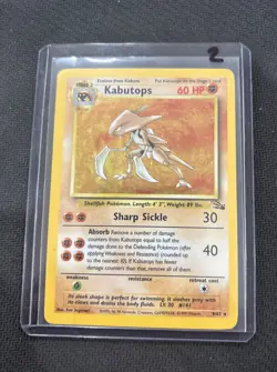 Pokemon TCG Kabutops Holo Rare Card 9/62 Fossil Unlimited 1999 - MP - Image 4