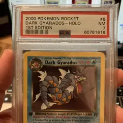 Pokemon Dark Gyarados TCG 1st Edition Holo Card 8/82 PSA 7 NM - Image 2