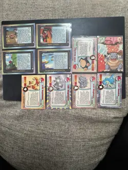 LOT OF 10 POKEMON HOLO TOPPS SERIES 1 CARDS NM SNORLAX NIDOKING ART STICKER - Image 4