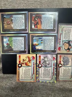 LOT OF 10 POKEMON HOLO TOPPS SERIES 1 CARDS NM SNORLAX NIDOKING ART STICKER - Image 5