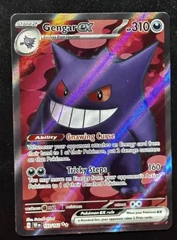 Pokemon Card Gengar Ex 193/162 Temporal Forces Pack Fresh - Image 1