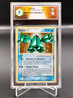 🍀Pokemon GRAAD 6 Regice Gold Star 90/92 ITALIANO EX Leggenda di Mew bgs psa🍀 - Image 1