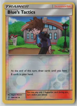 Blue's Tactics 188/236 Pokemon Unified Minds Reverse Holo Near Mint 1 - Image 1