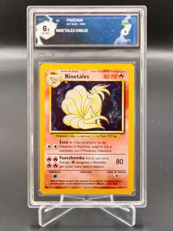 🍀Pokemon GRAAD 6.5 Ninetales 12/102 swirl Set Base ITALIANO bgs psa Pokemon🍀 - Image 1