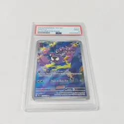 PSA 9 MINT Gastly Temporal Forces Illustration Rare Holo 2024 Pokemon 177/162 - Image 1