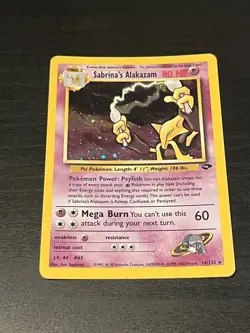 Sabrina's Alakazam 16/132 Holo LP Gym Challenge Pokemon TCG - Image 1