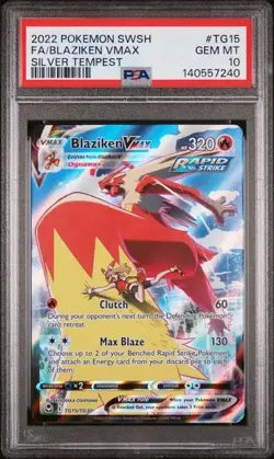 Blaziken VMax 2022 Pokemon Silver Tempest Trainer Gallery #TG15 PSA 10 - Image 1