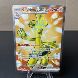 Pokemon Gholdengo ex 231/182 Sv: Paradox Rift Holo NM - Image 1