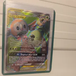 Pokemon Rowlet & Alolan Exeggutor GX 214/236 Ultra Rare Full Art Holo - Image 3