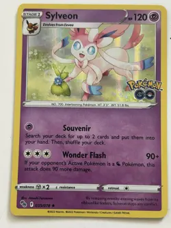 Sylveon Holo Holo Rare Pokemon GO 035/078 NM - Image 1
