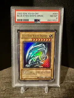 2002 YuGiOh blue eyes white dragon SDK 001 PSA 8 G2U - Image 1
