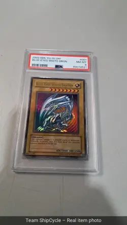 2002 YuGiOh blue eyes white dragon SDK 001 PSA 8 G2U - Image 4