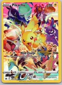 POKEMON TCG PIKACHU 160/159 CRZ RARE SECRET CROWN ZENITH POKEMON ENGLISH - Image 1