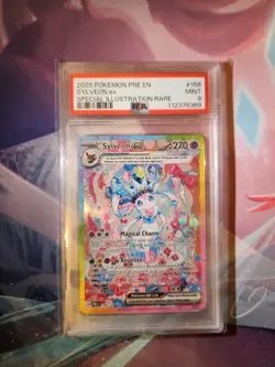 Pokemon TCG Sylveon ex 156/131 Prismatic Evolutions PSA 9 Mint Graded SIR - Image 1