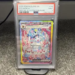 Pokemon TCG Sylveon ex 156/131 Prismatic Evolutions PSA 9 Mint Graded SIR - Image 1