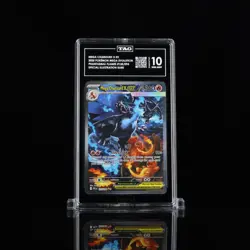 2025 Pokemon Phantasmal Flames 125/094 Mega Charizard X EX SIR TAG 10 - Image 1