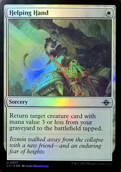 X 1 Helping Hand FOIL NM-M The Lost Caverns of Ixalan 017 MTG Magic - Image 1