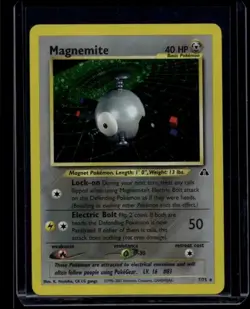 Pokemon TCG Magnemite 7/75 Neo Discovery Holo Rare LP - Image 1