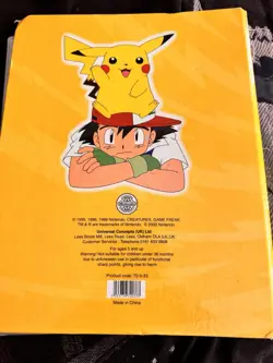 RARE Nintendo Pokemon TCG Pikachu 2-Ring 9-Pocket Hardcover Binder Vintage - Image 2