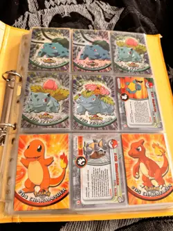 RARE Nintendo Pokemon TCG Pikachu 2-Ring 9-Pocket Hardcover Binder Vintage - Image 3