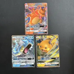 Pokemon GX Charizard, Gyarados, Raichu SM211, SM212, SM213 Mint Condition - Image 1