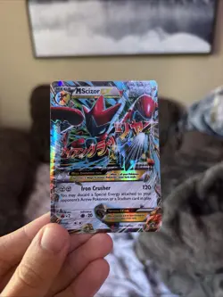 Pokemon TCG M Scizor EX Breakpoint Holo Ultra Rare Card 77/122 NM Condition - Image 1