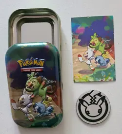 Pokemon TCG Celebrations Mini Tin (Grookey, Scorbunny, Sobble) (No Cards) - Image 1